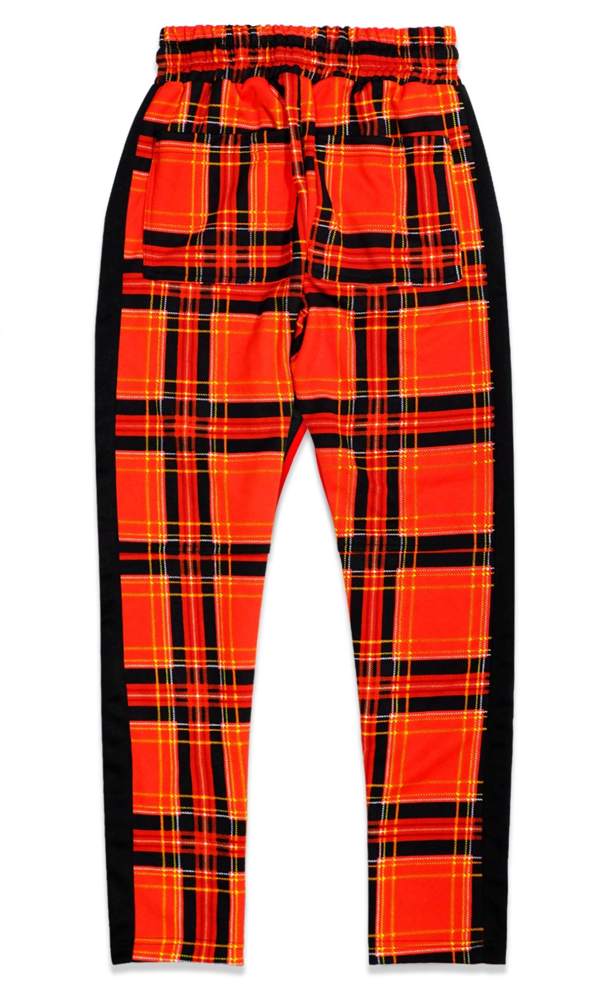 grey plaid track pants