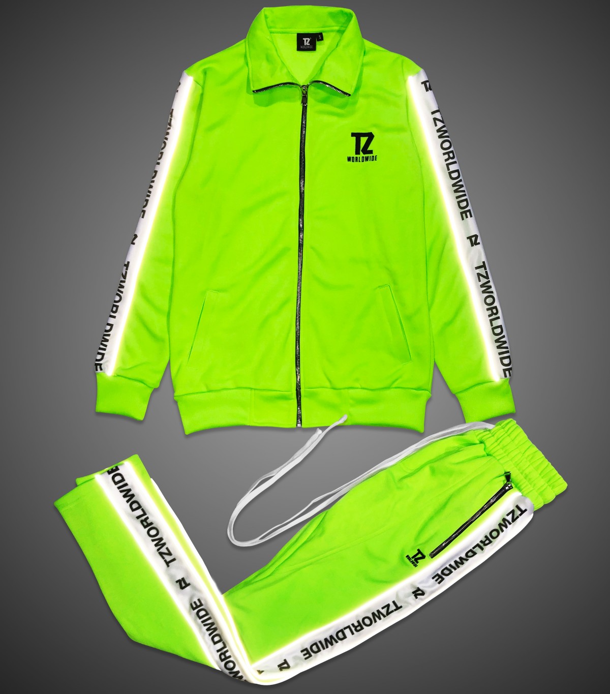nike grey neon tracksuit