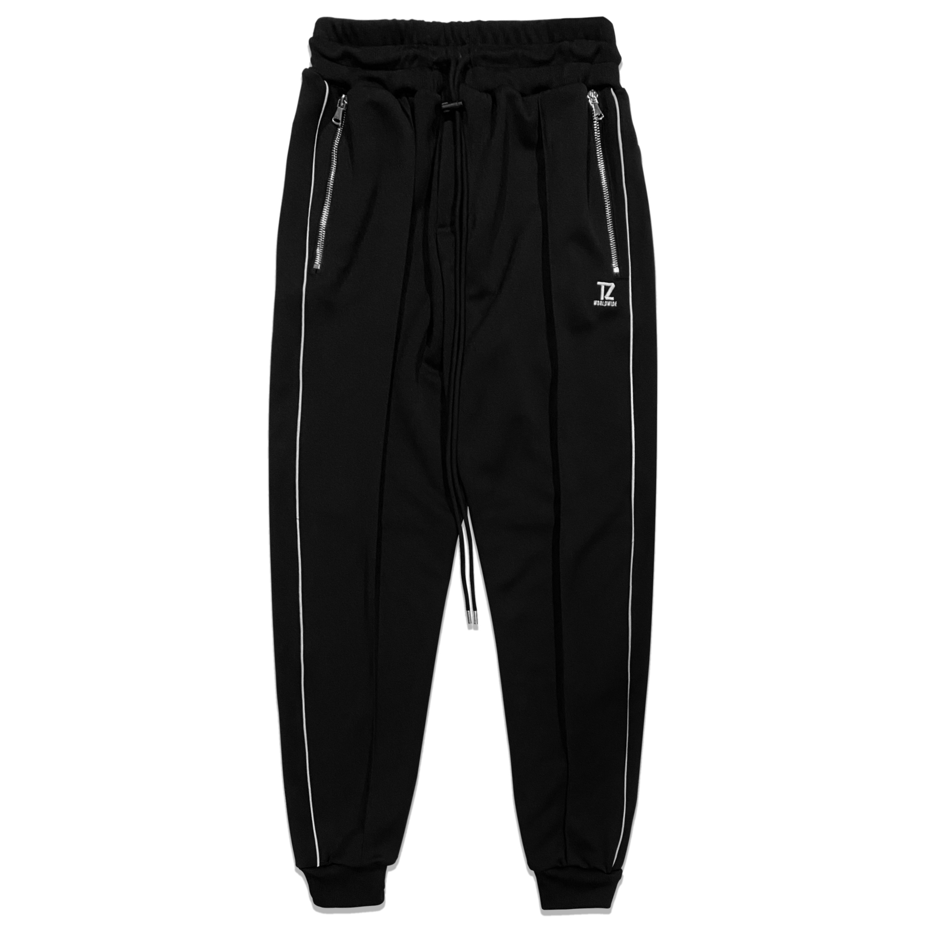 TZ Track Pants - Reflective Piping (Black) Size M