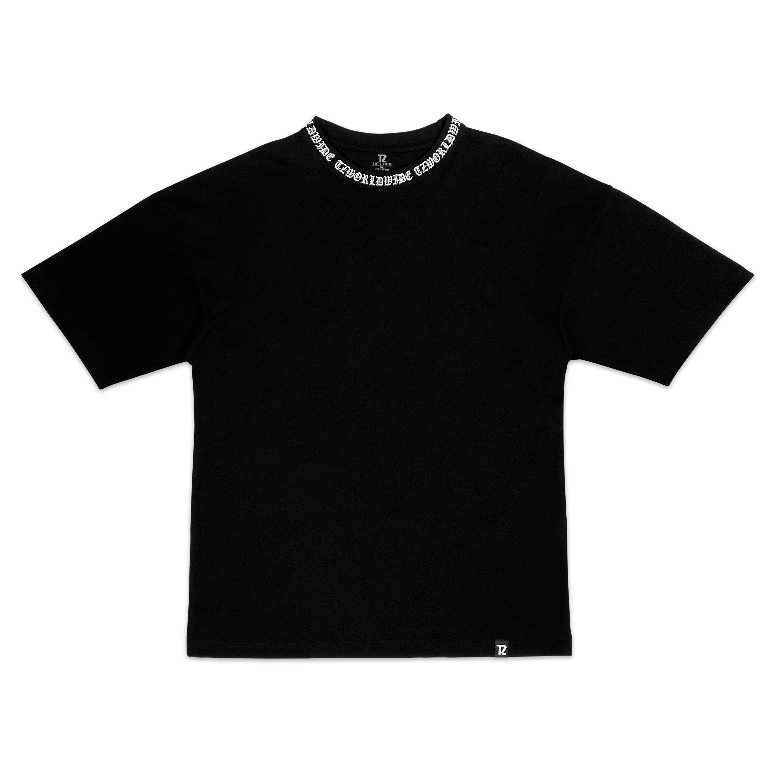 TZ RIB OVERSIZED TEE - BLACK Size M