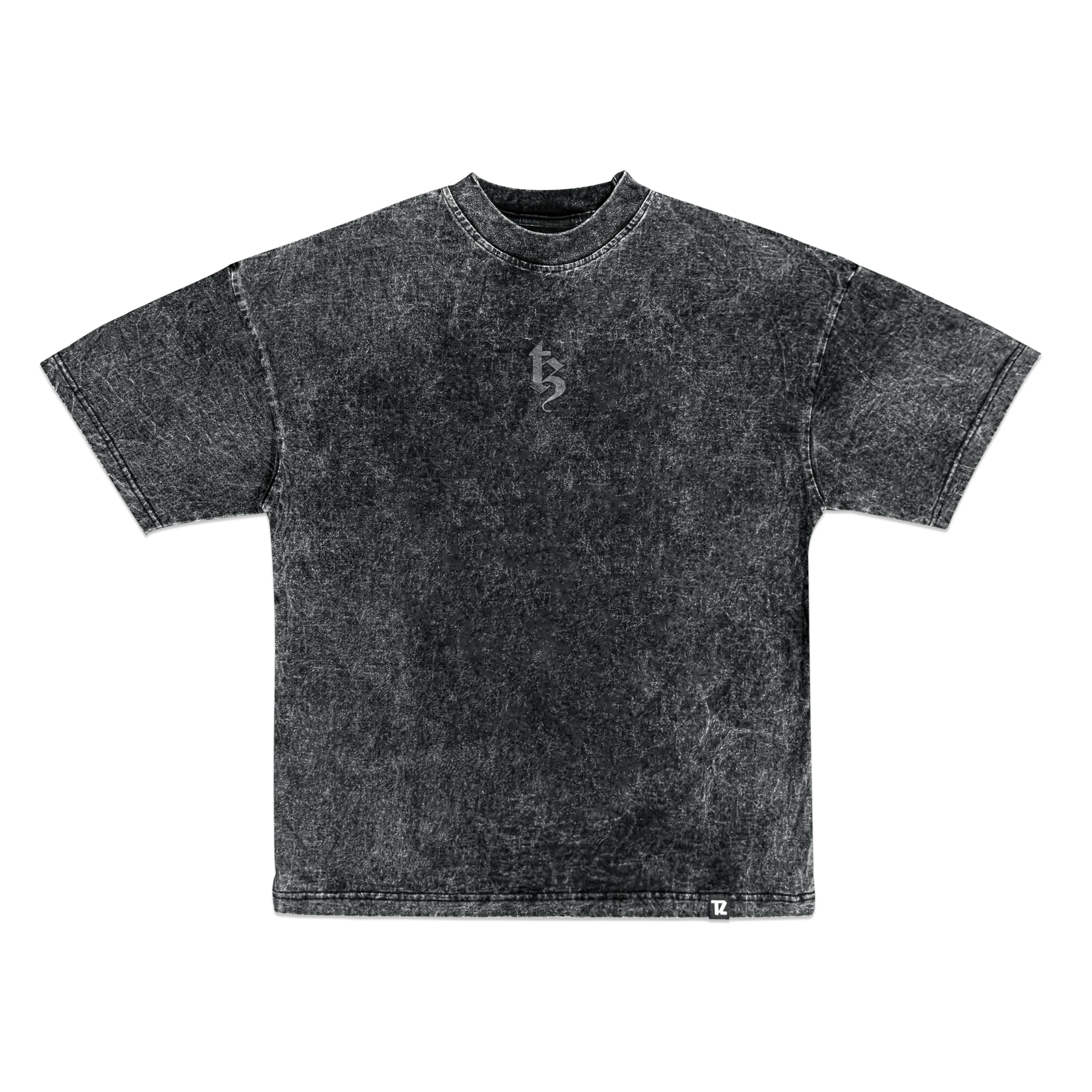 BeTrez Oversized Acid Wash Tee - Black Logo Size S