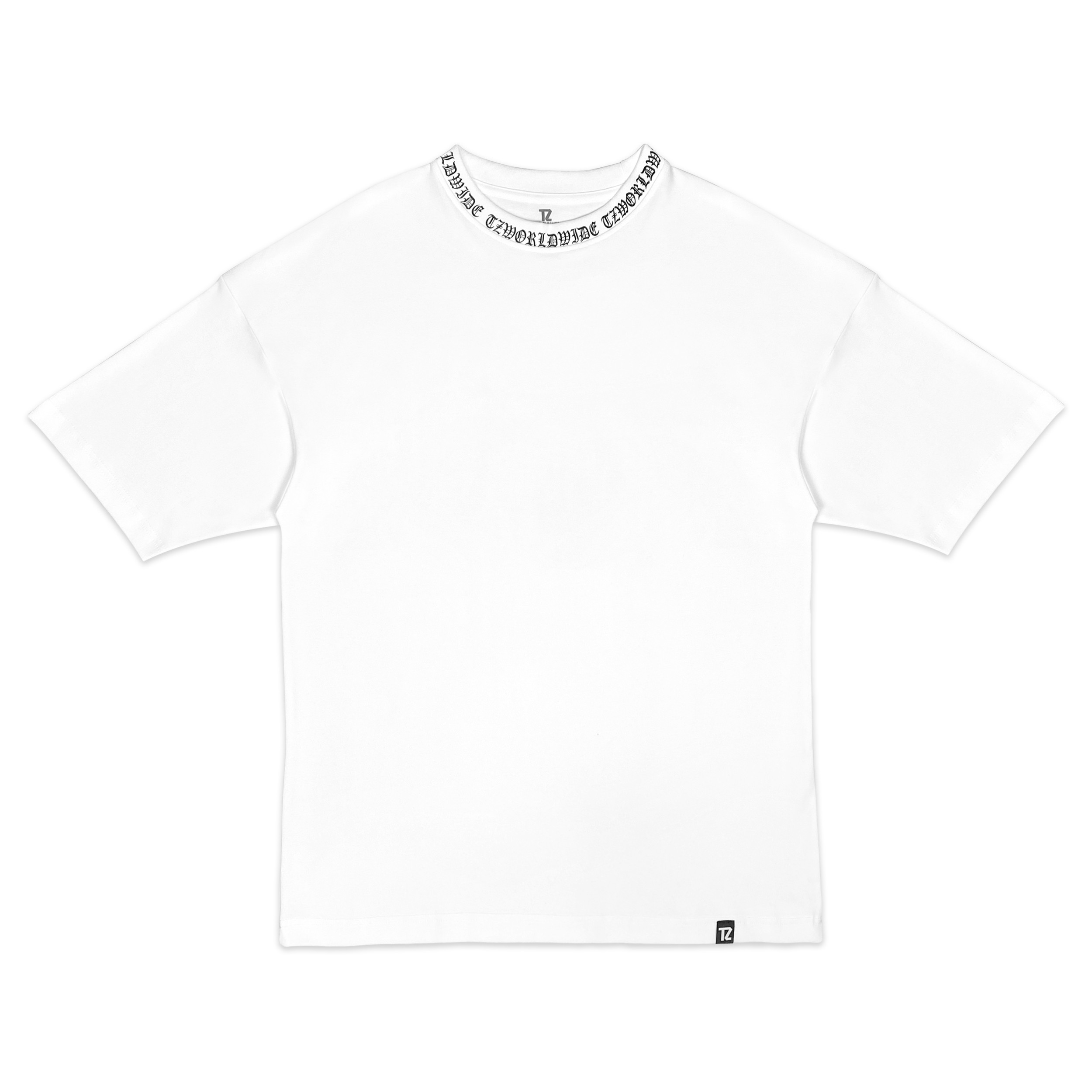 TZ RIB OVERSIZED TEE - WHITE Size S