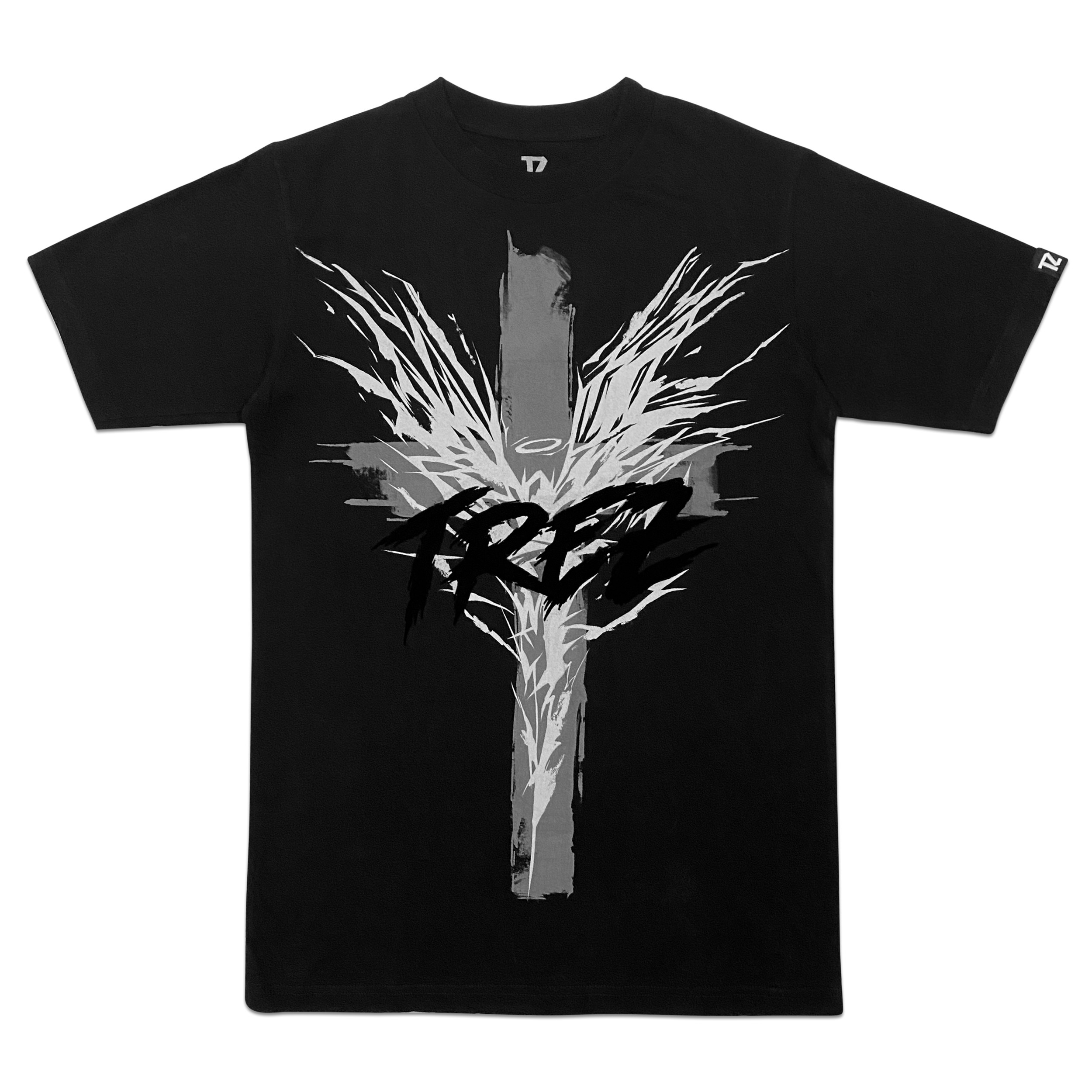 TREZ ANGELO TEE - BLACK Size S