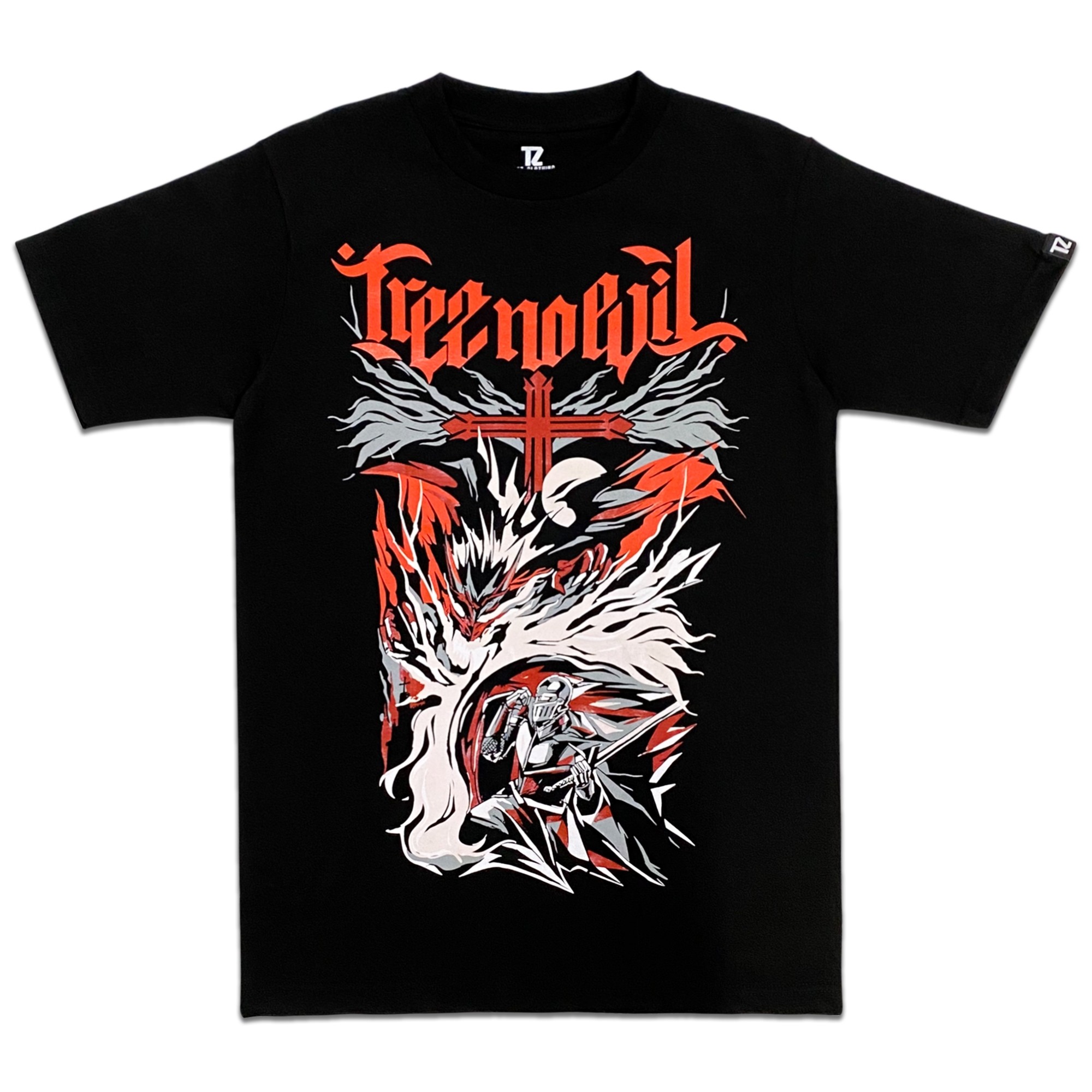 T≠Z Trez no evil - Black (UV Color & Glow in the dark blue) Size S