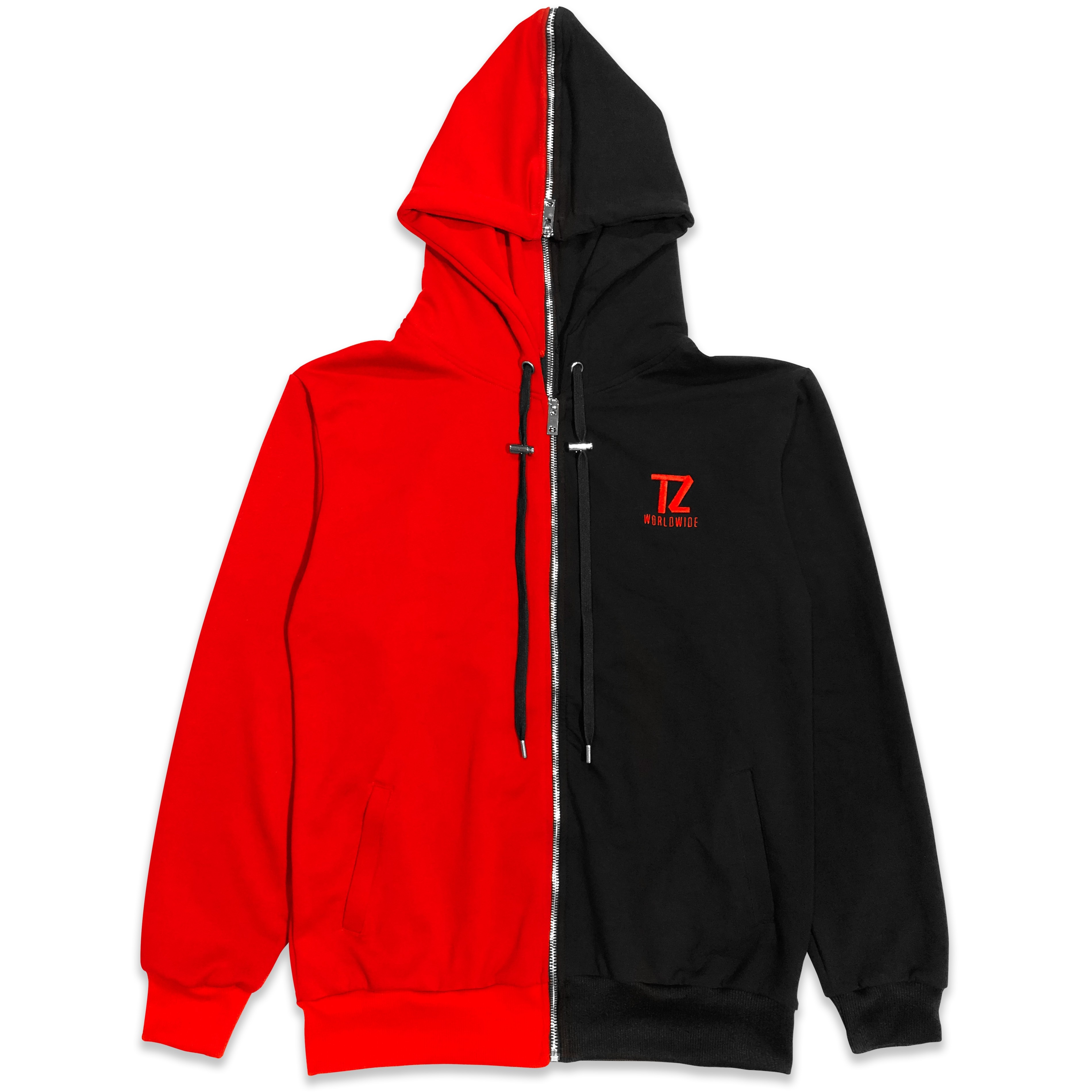 TZ Half Hoodie Black/Red
