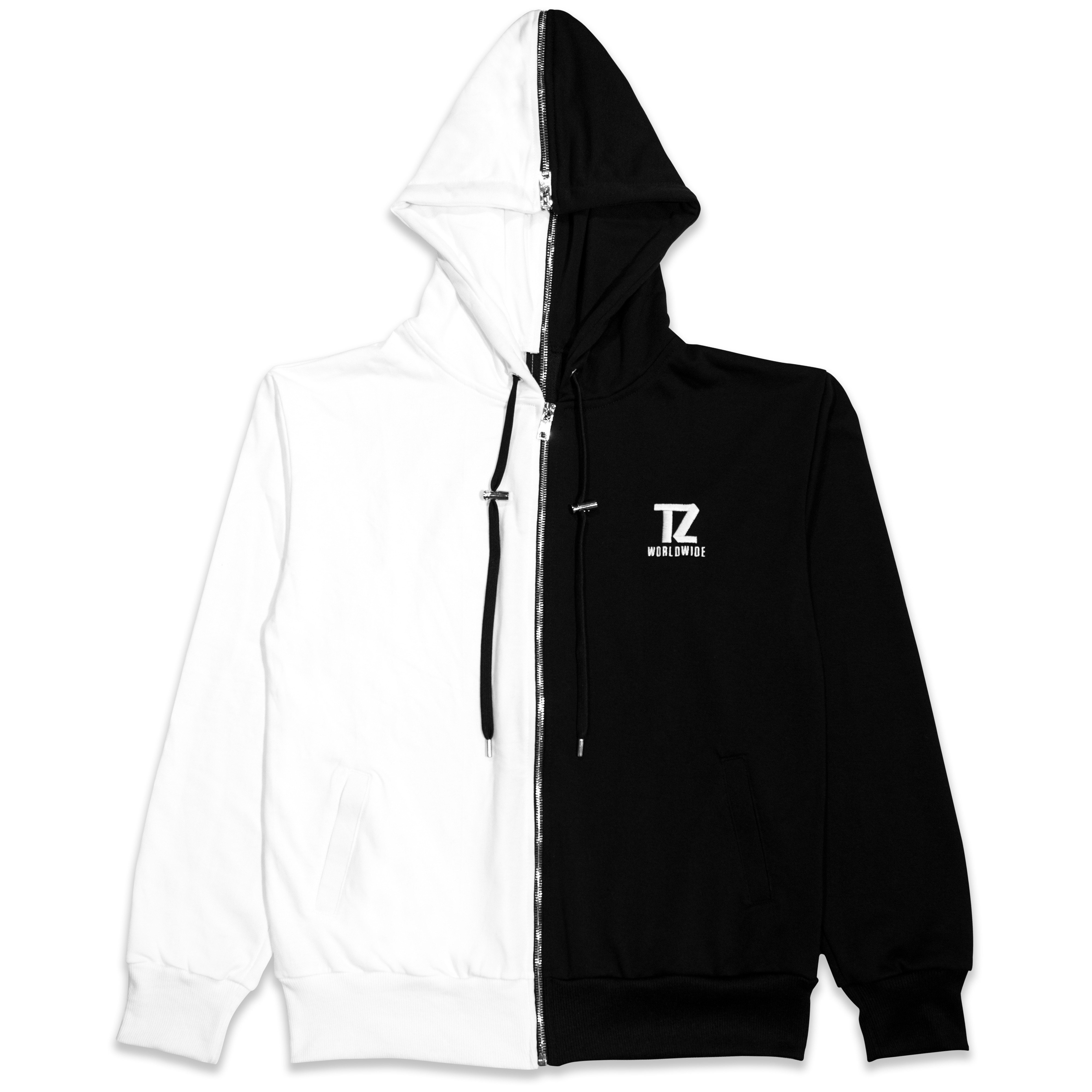 TZ Half Hoodie Black/White Size M