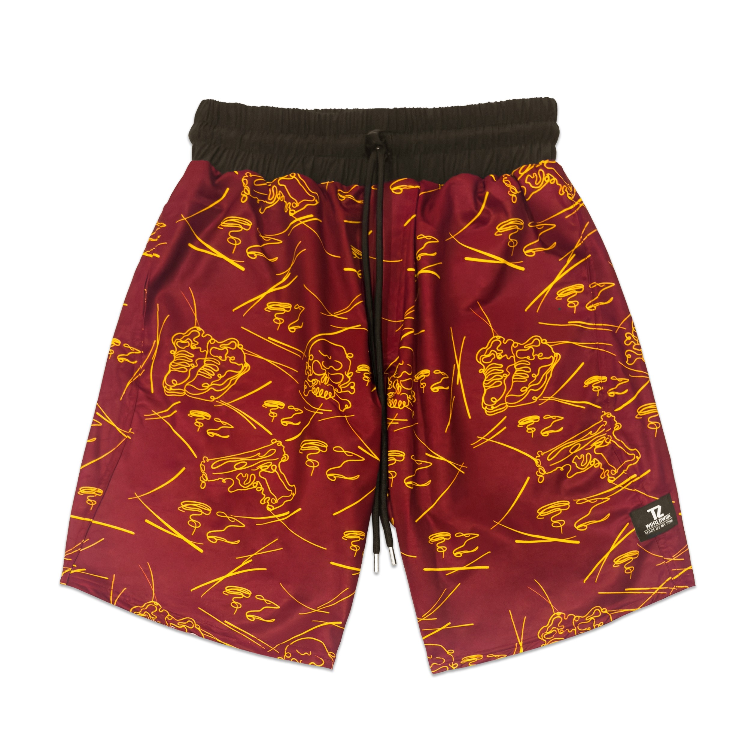 TZ DANGEROUS SURF TRUNKS - RED BROWN