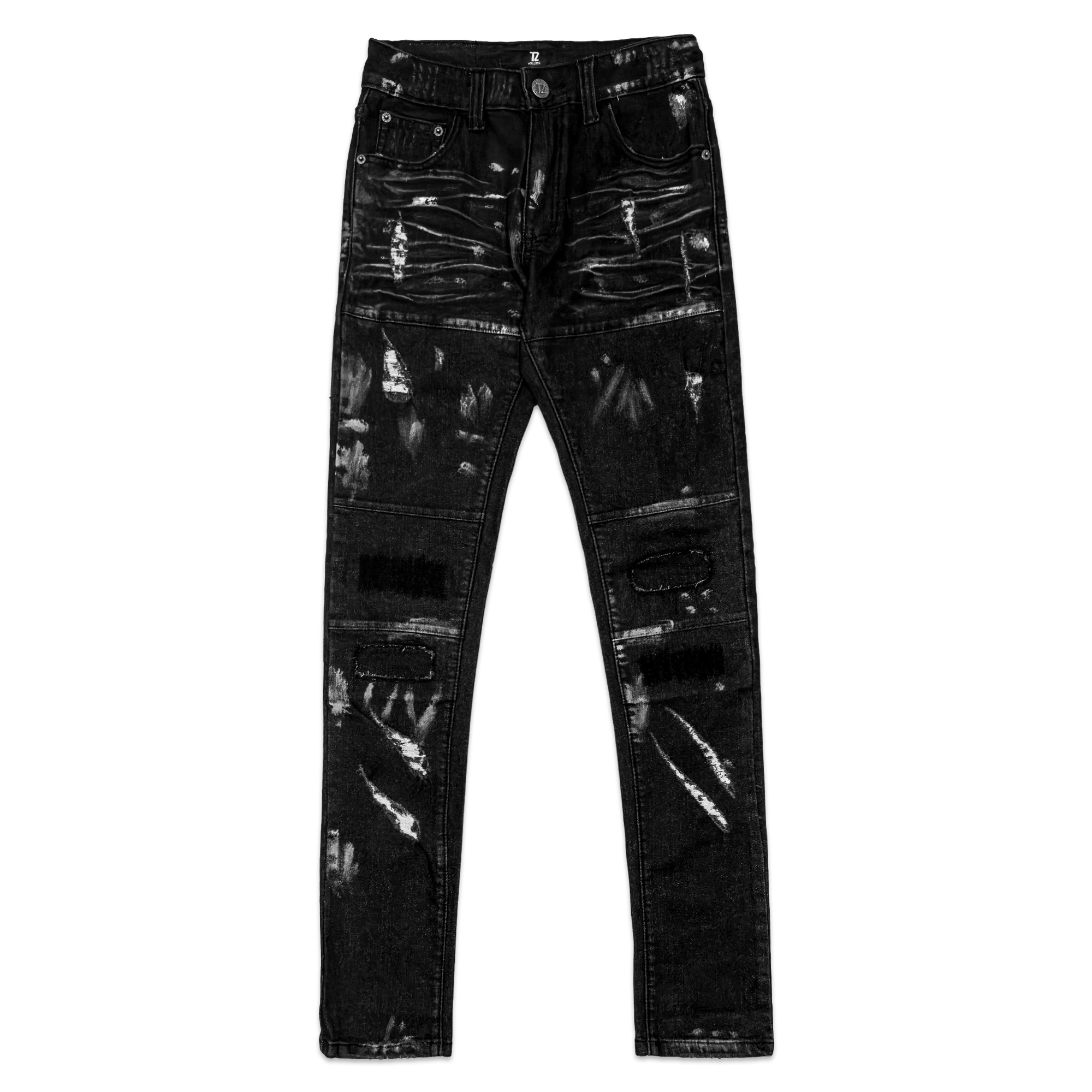 TZ Drill Dirty Denim - Black Size 34