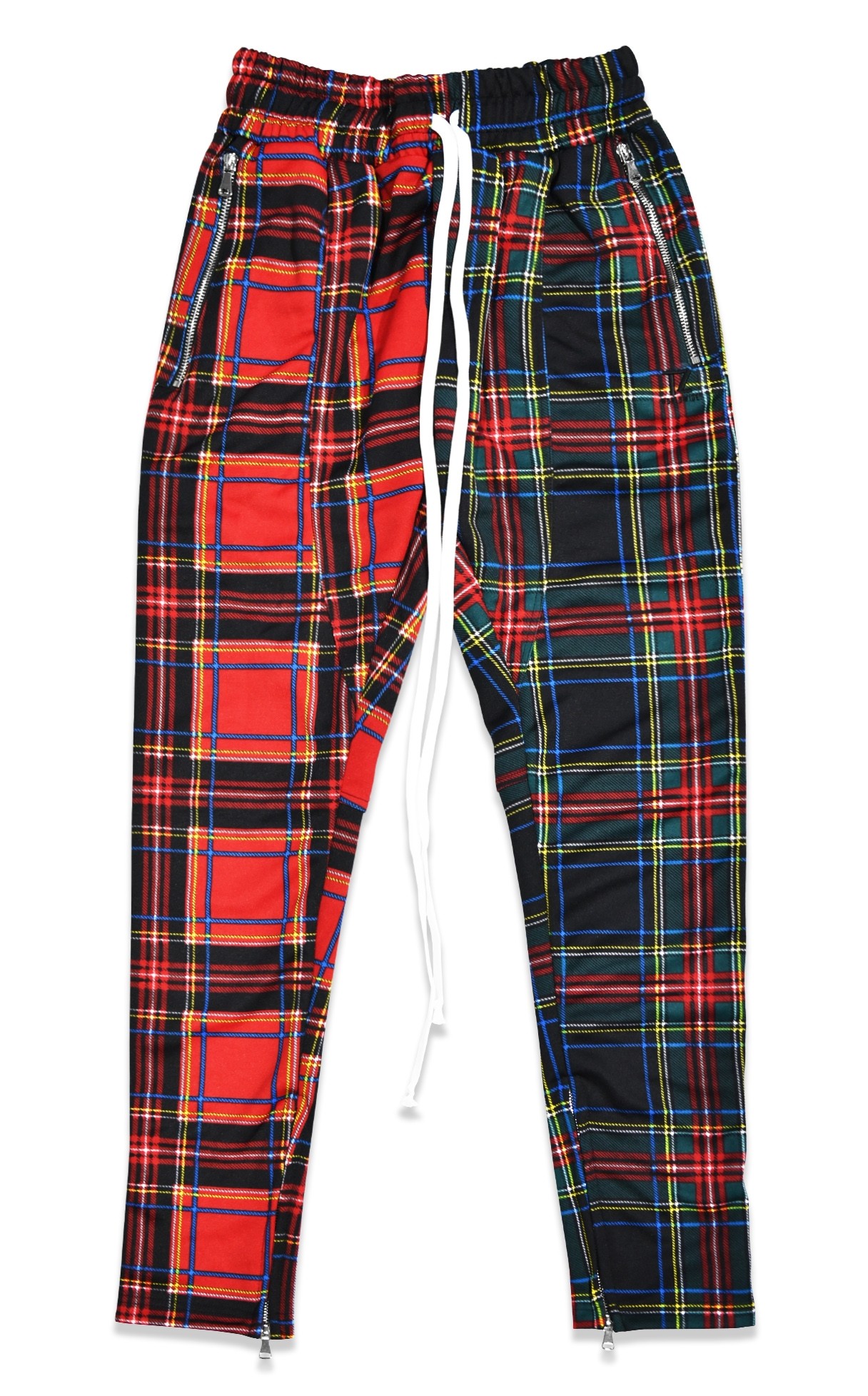 TZ Cross Plaid Track Pant -  Black & Red Size M