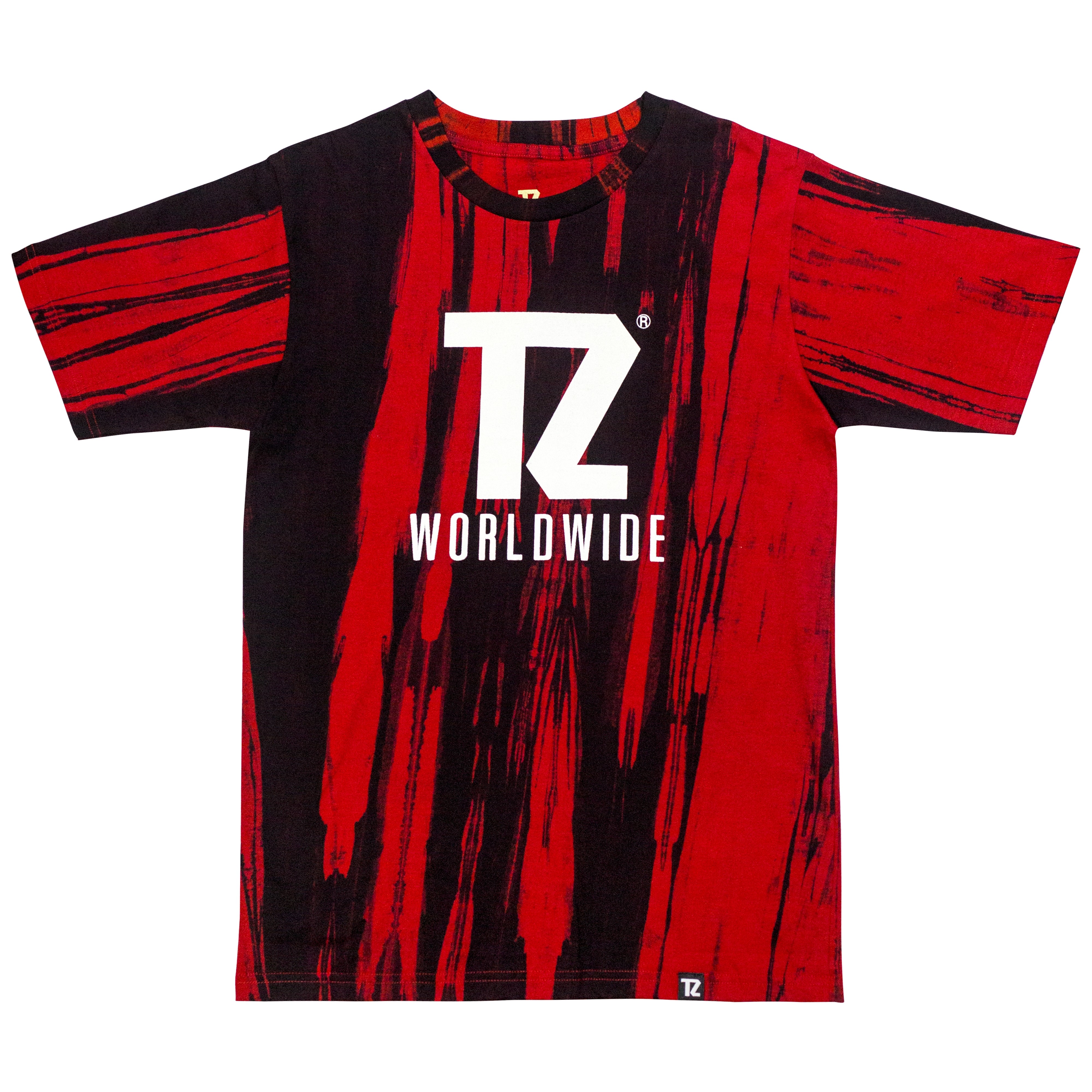 TZ Red & Black Tie-dye tee (Glow in the Dark) Size M