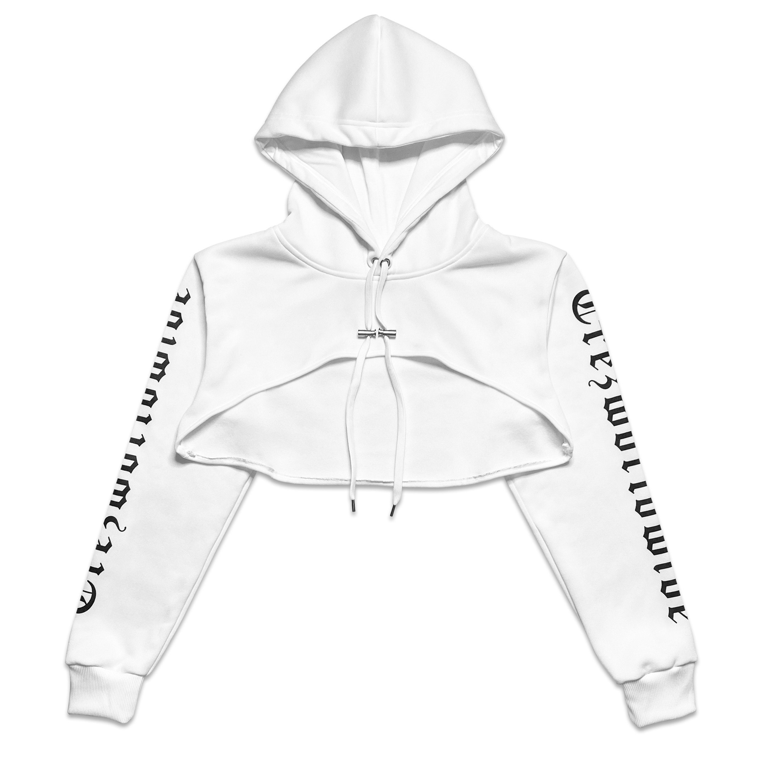 Be Trez High Cropped Hoodie - White