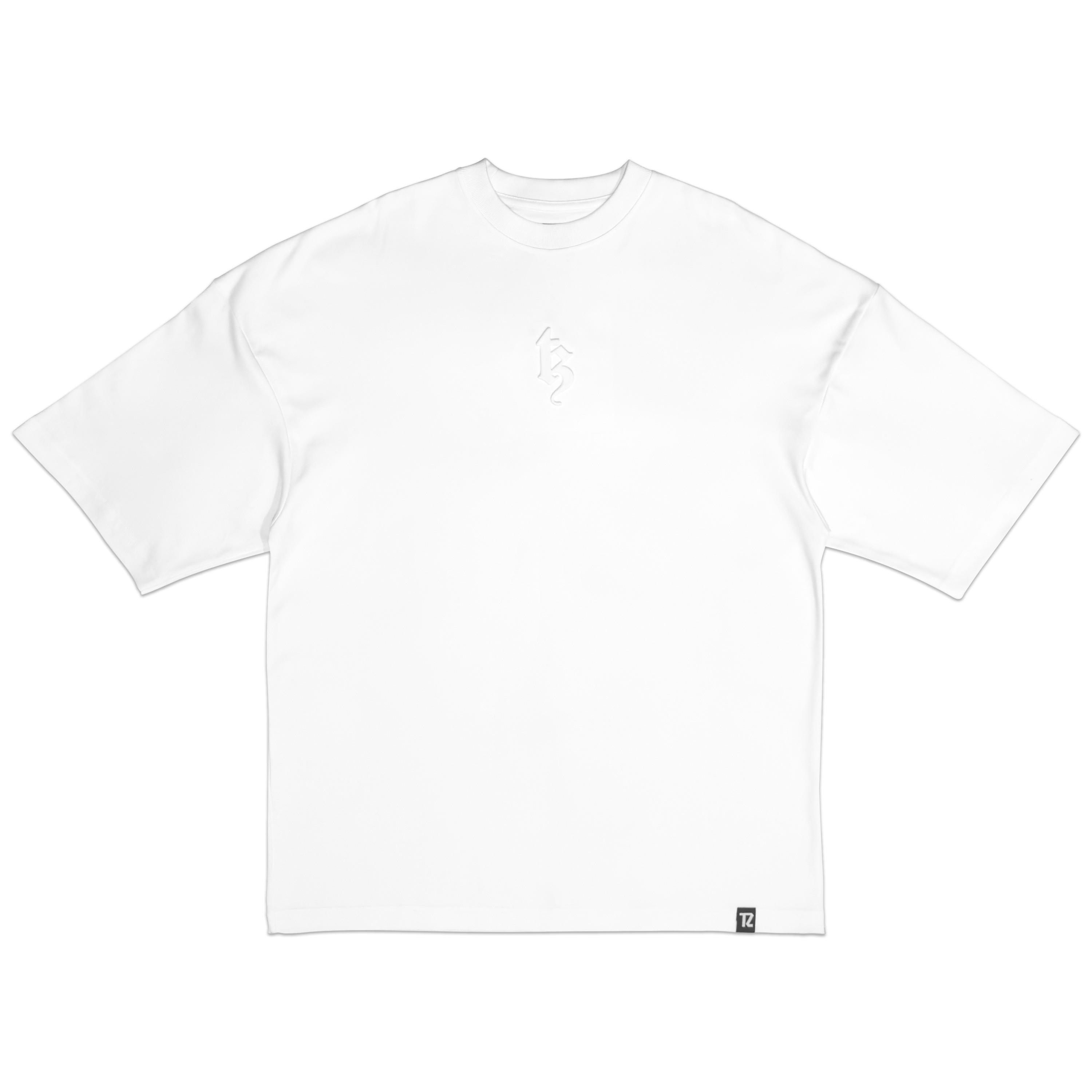 TZ M-Boss Logo Oversized Tee - White Size M