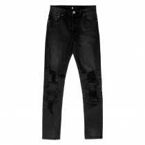 TZ PATCH RIPPED DENIM - BLACK Size 34