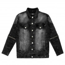 TZ METEOR DENIM JACKET - BLACK