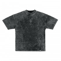 BeTrez Oversized Acid Wash Tee - Black Logo Size M