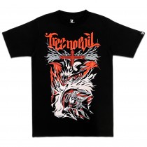 T≠Z Trez no evil - Black (UV Color & Glow in the dark blue) Size M