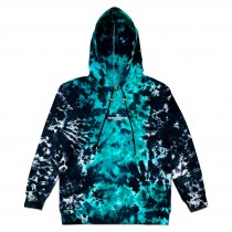 TZ TIE-TILL-DYE HOODIE - GREEN & BLACK Size L