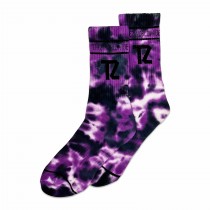 TZ TIE-TILL-DYE SOCKS - PURPLE & BLACK