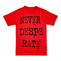 NEVER DESPERATE - RED Size L