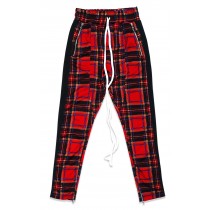 TZ Plaid Track Pants - Red