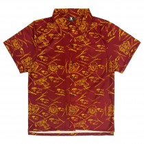 TZ DANGEROUS SHORT SLEEVE SHIRT - RED BROWN Size S