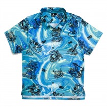 TZ SUMMER BEACH SHORT SLEEVE SHIRT - BLUE