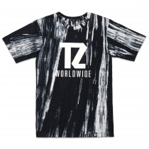 TZ Black & White Tie-dye tee (Glow in the Dark) Size S