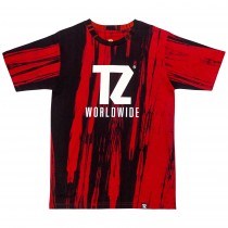 TZ Red & Black Tie-dye tee (Glow in the Dark) Size S