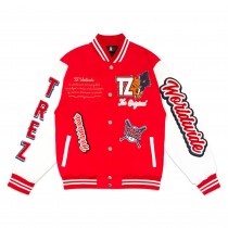 TZWORLDWIDE VARSITY JACKET - Red