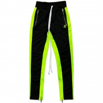 TZ TRACK PANTS (BLACK/Green Neon) Size L