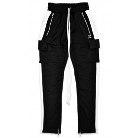 TZ Multiple Packet Track Pants (Black/White)