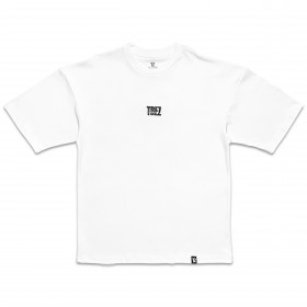 TZ Split Ambigram Oversized Tee - White