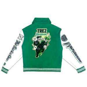 TZWORLDWIDE Varsity Jacket - Lucky Green Size XL
