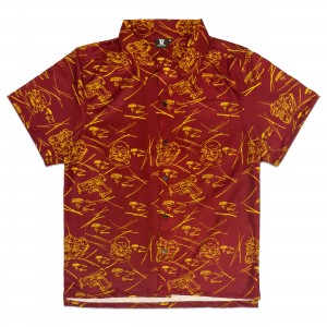 TZ DANGEROUS SHORT SLEEVE SHIRT - RED BROWN Size M