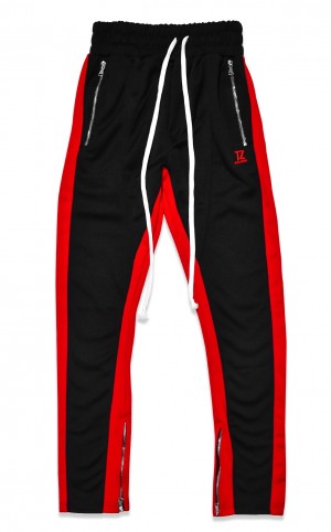 TZ TRACK PANTS (BLACK/RED)