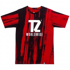 TZ Red & Black Tie-dye tee (Glow in the Dark) Size XL