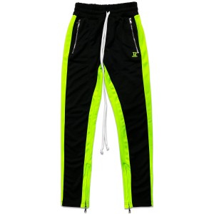 TZ TRACK PANTS (BLACK/Green Neon) Size S