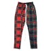 TZ Cross Plaid Track Pant -  Black & Red