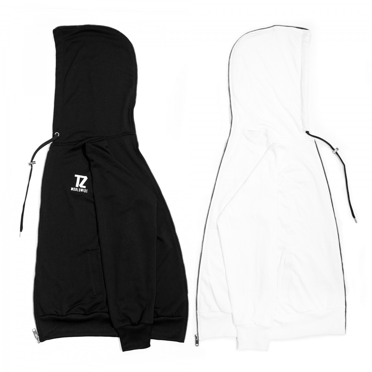 Half white half black hoodie 2025