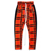 TZ Plaid Track Pants - Orange Size L