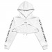Be Trez High Cropped Hoodie - White